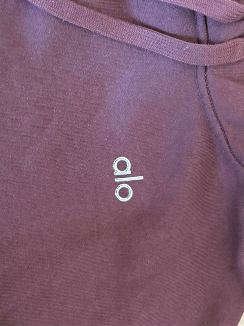 Alo Burgundy Hoodie & Sweatpants Set - Picture 2 of 3
